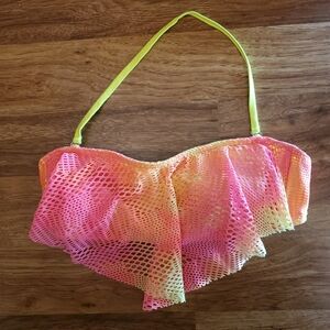 Malibu Dream Girl Bikini Top Size Large Fishnet Swim
